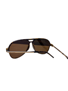 YSL Tortoise Pilot Sunglasses