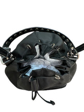 Load image into Gallery viewer, Prada Black Nylon Studded Bucket Bag
