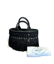 Load image into Gallery viewer, Prada Rafia &amp; Midollino Fringe Tote
