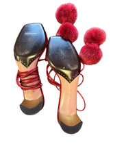Load image into Gallery viewer, Gucci “ pompom” Red Heels
