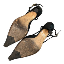 Load image into Gallery viewer, Chanel black slingbacks

