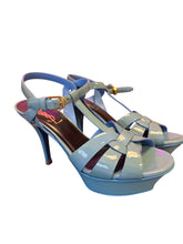 Load image into Gallery viewer, YSL Saint Laurent Tribute Blue Heels

