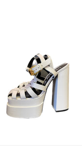 Versace White Women Platform Heels