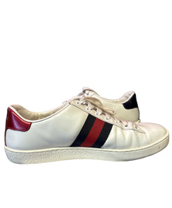 Gucci Ace Gold Loved White Sneakers