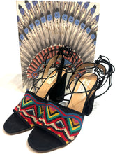 Load image into Gallery viewer, Valentino Garavani Native Beaded Lace-up sandals
