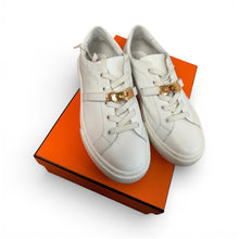 Load image into Gallery viewer, Hermes Kelly White Sneakers
