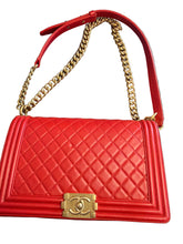 Load image into Gallery viewer, Chanel red boy bag
