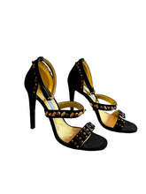 Load image into Gallery viewer, Prada Calzature Donna Black/Gold Heels
