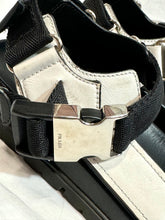 Load image into Gallery viewer, Prada black &amp; white sandals
