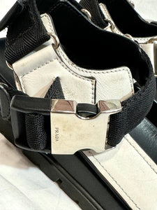 Prada black & white sandals