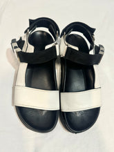 Load image into Gallery viewer, Prada black &amp; white sandals
