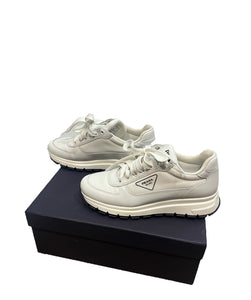 Prada Plain Logo White Sneakers