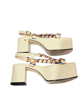 Gucci Beige Belinda Platform Sandals