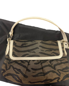 FENDI VINTAGE ANIMAL PRINT SHOULDER BAG