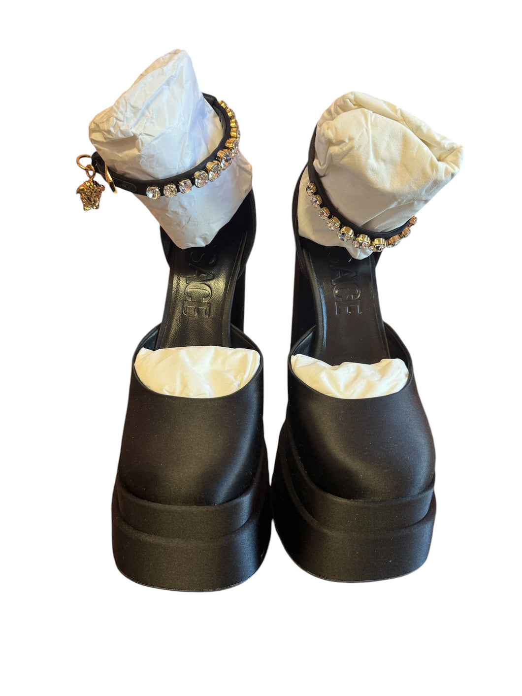 Versace Black Platform Heels