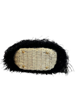 Prada Rafia & Midollino Fringe Tote