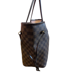 Louis Vuitton Damier Neverfull MM pink interior