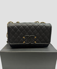 Load image into Gallery viewer, Chanel Quilted small cc filigree flap black caviar
