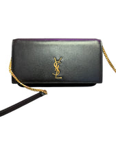 Load image into Gallery viewer, SAINT LAURENT Cassandre Black Leather Mini Wallet
