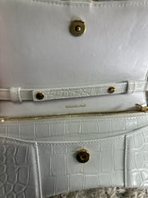 Load image into Gallery viewer, Balenciaga Hourglass White Crocodile Leather Mini Bag
