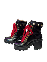 Load image into Gallery viewer, Gucci Faux Pearls Accents Ankle Boots
