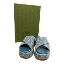 Load image into Gallery viewer, Gucci Denim Platform Sandals
