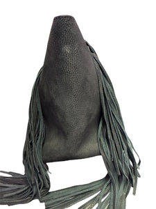 Carolina Herrera Black Fringe Bag