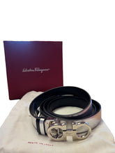 Load image into Gallery viewer, Salvatore Ferragamo Silver/Black Belt

