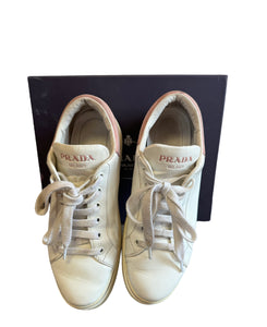 Prada White/ Pink Sneakers