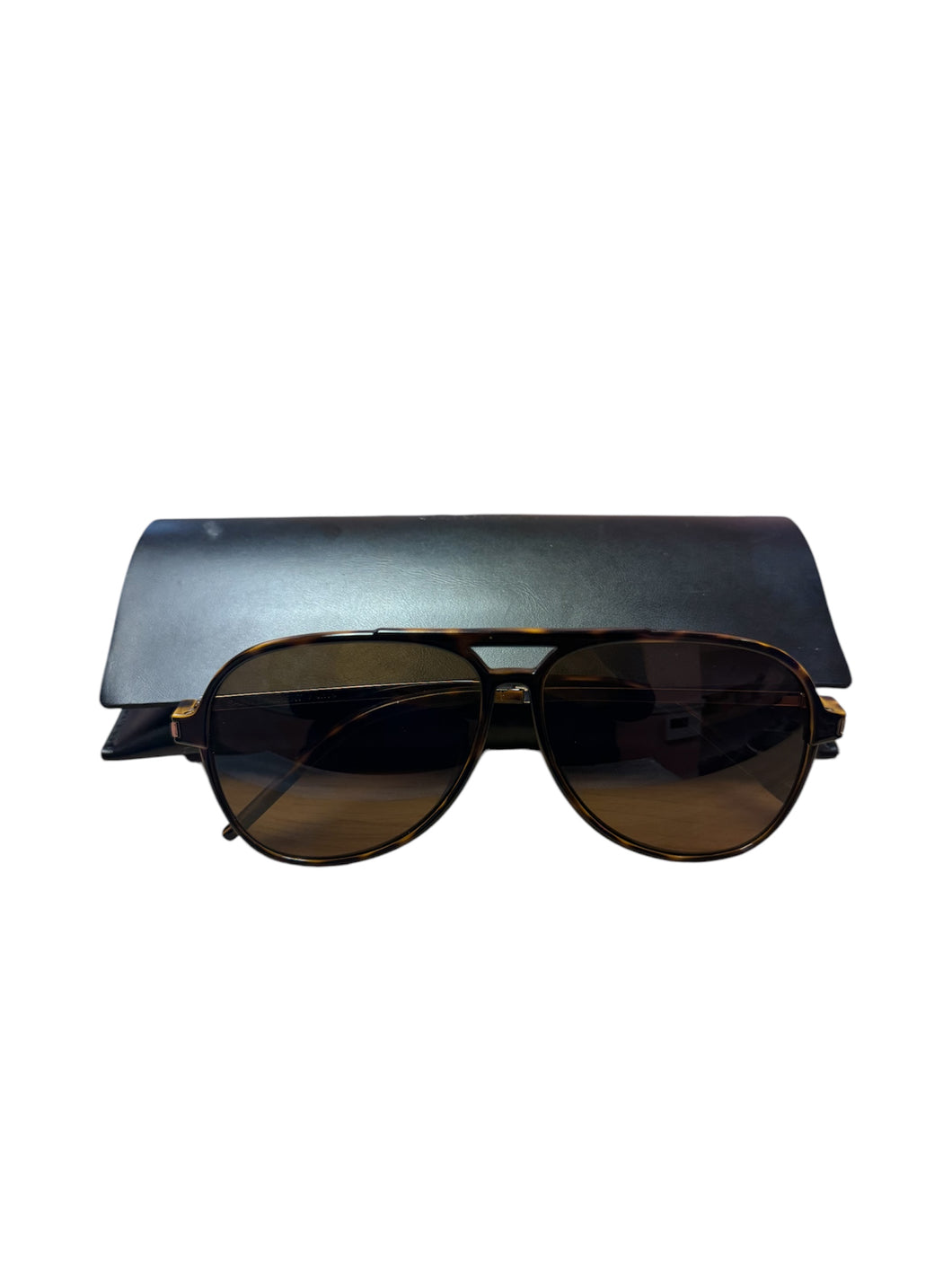 YSL Tortoise Pilot Sunglasses