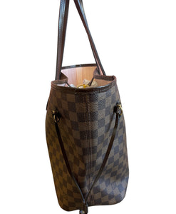 Louis Vuitton Damier Neverfull MM pink interior