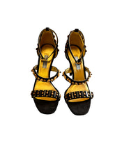 Load image into Gallery viewer, Prada Calzature Donna Black/Gold Heels
