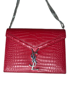 YSL Saint Laurent Cassandra Red Crossbody Bag