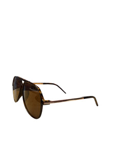 YSL Tortoise Pilot Sunglasses