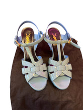 Load image into Gallery viewer, YSL Saint Laurent Tribute Blue Heels
