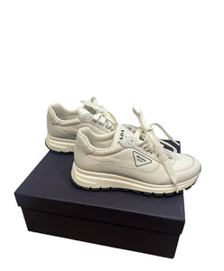 Prada Plain Logo White Sneakers