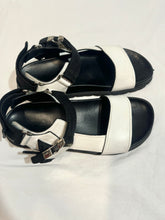 Load image into Gallery viewer, Prada black &amp; white sandals
