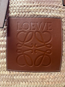 Loewe basket tote palm leaf