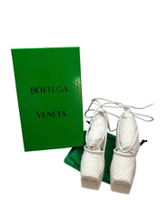 Load image into Gallery viewer, Bottega Veneta White Sporty Web Wedge Espadrilles Leather Crochet
