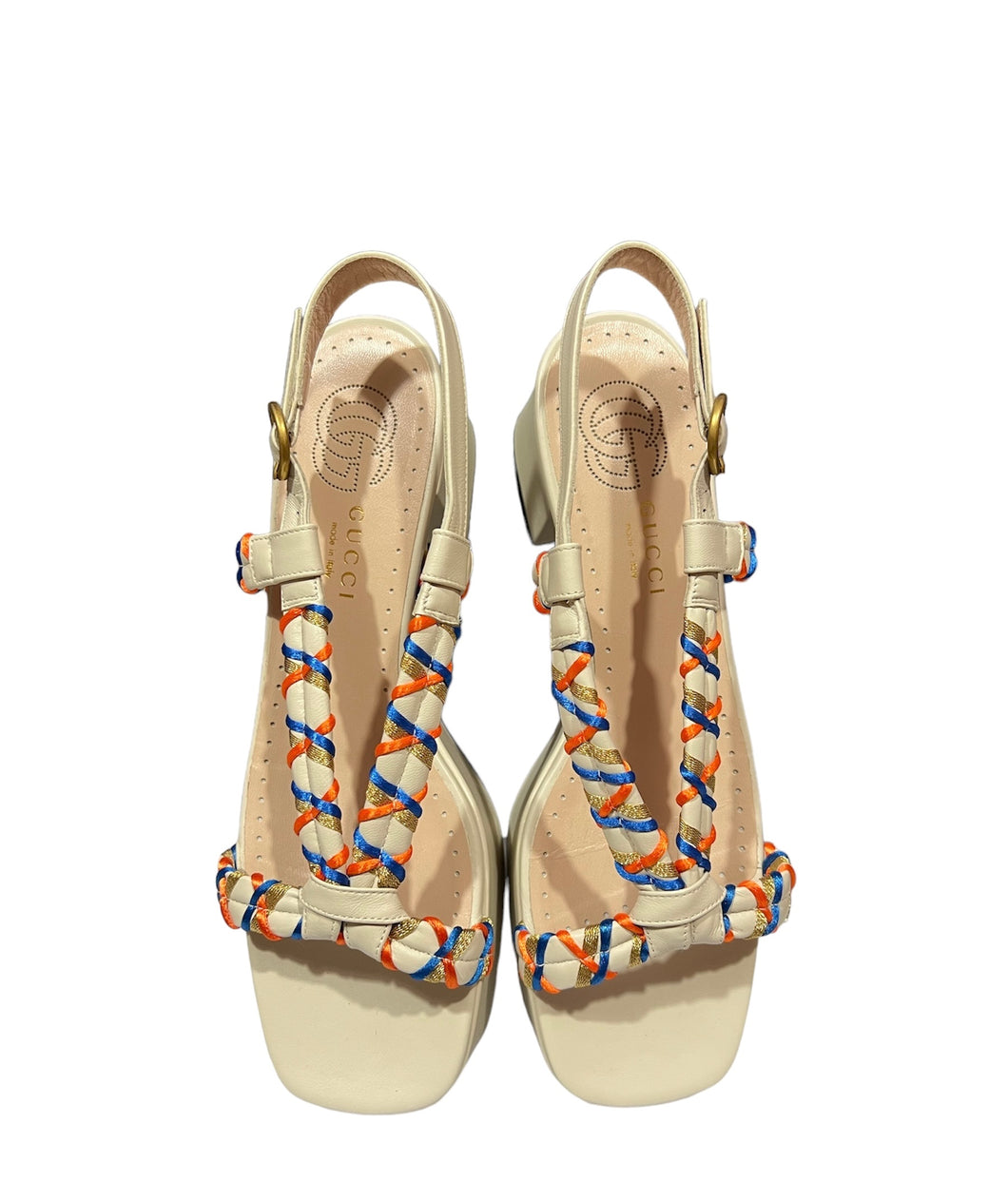 Gucci Beige Belinda Platform Sandals