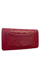 Load image into Gallery viewer, Chanel dark pink quilted lambskin leather L Yen long wallet
