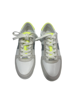 Jimmy Choo White/Silver/Neon Citron Teri Sneakers