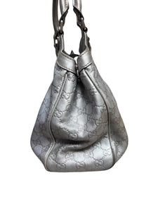 Gucci Silver Monogram Bag