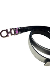 Load image into Gallery viewer, Salvatore Ferragamo Silver/Black Belt
