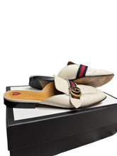 Load image into Gallery viewer, Gucci Peyton Double G White Mules
