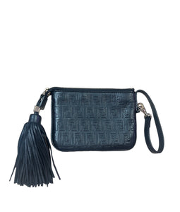 Fendi Black Nappa Leather Clutch