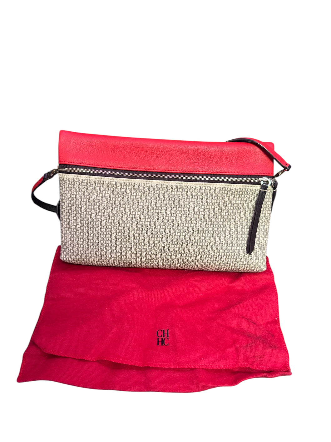 Carolina Herrera Tricolor Monogram Crossbody with Dustbag