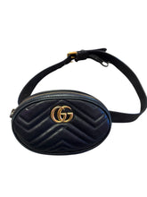 Load image into Gallery viewer, Gucci GG black marmont fanny pack

