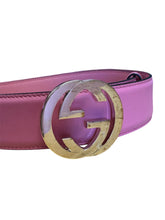 Load image into Gallery viewer, Gucci Pink Belt Interlocking GG
