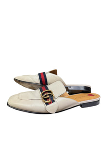 Gucci Peyton Double G White Mules